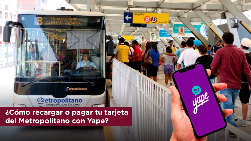 recargar tarjeta del metropolitano con yape