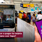 recargar tarjeta del metropolitano con yape